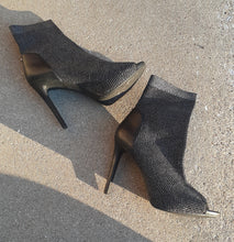 Load image into Gallery viewer, Guess Abric Knit Sock Bootie Heels Size 10 Kargo Fresh