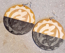 Load image into Gallery viewer, Gye Nyame Handpainted Adinkra Earrings Kargo Fresh