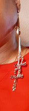 Load image into Gallery viewer, Hammered Metal Handmade Ankh Earrings Kargo Fresh