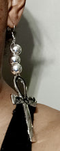 Load image into Gallery viewer, Hammered Metal Handmade Ankh Earrings Kargo Fresh