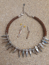 Load image into Gallery viewer, Handmade Abalone Shell and Glass Bead Necklace Set Kargo Fresh