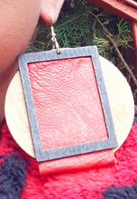 Load image into Gallery viewer, Handmade Abstract Wood and Leather Earrings Kargo Fresh