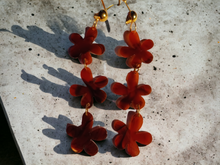 Load image into Gallery viewer, Handmade Abstract acrylic flower clip on earrings Kargo Fresh