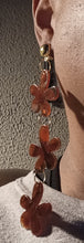 Load image into Gallery viewer, Handmade Abstract acrylic flower clip on earrings Kargo Fresh