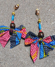 Load image into Gallery viewer, Handmade African Fabric Clip On Earrings Kargo Fresh