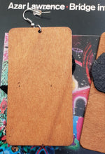 Load image into Gallery viewer, Handmade African Leather and Wood Earrings Kargo Fresh
