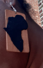 Load image into Gallery viewer, Handmade African Leather and Wood Earrings Kargo Fresh