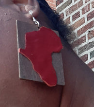 Load image into Gallery viewer, Handmade African Leather and Wood Earrings Kargo Fresh