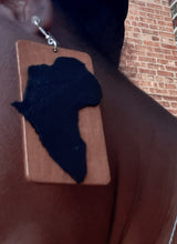 Load image into Gallery viewer, Handmade African Leather and Wood Earrings Kargo Fresh