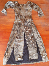 Load image into Gallery viewer, Handmade African Print Jumpsuit with Train Over Skirt Size S Kargo Fresh