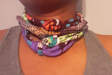 Load image into Gallery viewer, Handmade Ankara Fabric Multi layer statement Necklace Kargo Fresh