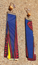 Load image into Gallery viewer, Handmade Ankara Print fabric Layer Earrings Kargo Fresh