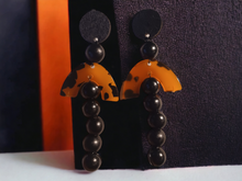 Load image into Gallery viewer, Handmade Avant Garde Acrylic and wood Earrings Kargo Fresh