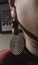 Load image into Gallery viewer, Handmade Chunky boho wood earrings Kargo Fresh
