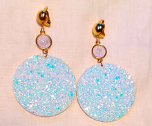 Load image into Gallery viewer, Handmade Confetti Glitter clip on Earrings Kargo Fresh