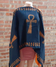Load image into Gallery viewer, Handmade Cotton Ankh Poncho Kargo Fresh