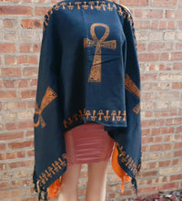 Load image into Gallery viewer, Handmade Cotton Ankh Poncho Kargo Fresh