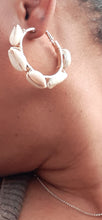 Load image into Gallery viewer, Handmade Cowrie Shell Hoop Earrings Kargo Fresh