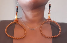 Load image into Gallery viewer, Handmade Extra Large Bead Hoop Earrings (9 inch) Kargo Fresh
