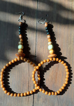 Load image into Gallery viewer, Handmade Extra Large Bead Hoop Earrings (9 inch) Kargo Fresh