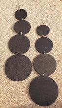 Load image into Gallery viewer, Handmade Extra Long Wooden Disc Earrings Kargo Fresh