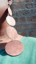 Load image into Gallery viewer, Handmade Extra Long Wooden Disc Earrings Kargo Fresh