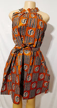 Load image into Gallery viewer, Handmade Gye Nyame Halter Mini Dress Free Size Kargo Fresh