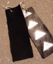 Load image into Gallery viewer, Handmade Mudcloth Print Genuine Leather Earrings Kargo Fresh