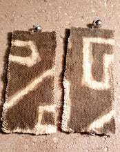 Load image into Gallery viewer, Handmade Mudcloth and Wood Earrings Kargo Fresh
