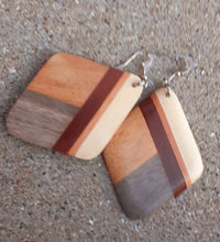 Load image into Gallery viewer, Handmade Multi Wood Earrings Mali Kargo Fresh