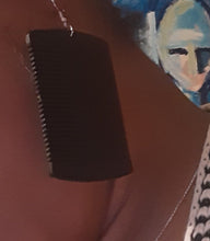 Load image into Gallery viewer, Handmade Natural Wood Afro Pick Earrings Kargo Fresh