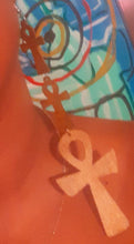 Load image into Gallery viewer, Handmade Natural Wood Ankh Earrings Kargo Fresh