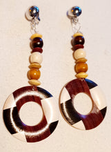 Load image into Gallery viewer, Handmade Natural Wood Clip On Earrings Kargo Fresh