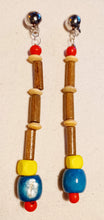 Load image into Gallery viewer, Handmade Natural Wood Clip On Earrings Kargo Fresh