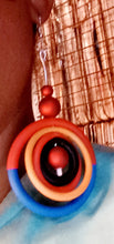 Load image into Gallery viewer, Handmade Pop Art Foam And Wood Dangle Earrings and necklace set Kargo Fresh