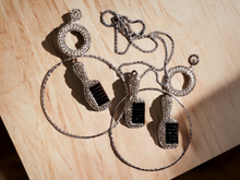 Load image into Gallery viewer, Handmade Rhinestone Afro Pick Clip on Earrings Kargo Fresh