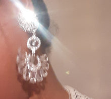 Load image into Gallery viewer, Handmade Rhinestone clip on Earrings Kargo Fresh
