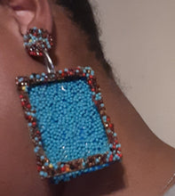 Load image into Gallery viewer, Handmade Seed Bead Wooden Earrings Kargo Fresh