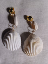 Load image into Gallery viewer, Handmade Shell Clip On Earrings Kargo Fresh