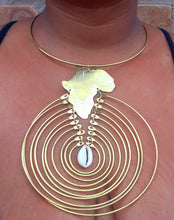Load image into Gallery viewer, Handmade Vintage Extra Large Brass Africa Necklace Set Kargo Fresh
