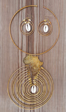 Load image into Gallery viewer, Handmade Vintage Extra Large Brass Africa Necklace Set Kargo Fresh