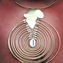 Load image into Gallery viewer, Handmade Vintage Extra Large Brass Africa Necklace Set Kargo Fresh