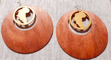 Load image into Gallery viewer, Handmade XL Wooden Africa Hoop Earrings Kargo Fresh
