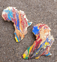 Load image into Gallery viewer, Handmade Xl Africa Cluster Earrings Kargo Fresh