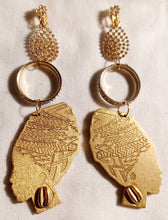 Load image into Gallery viewer, Handmade afrocentric clip on earrings Kargo Fresh