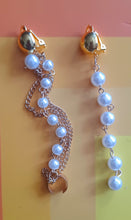 Load image into Gallery viewer, Handmade assymetric faux pearl clip ons Kargo Fresh