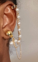 Load image into Gallery viewer, Handmade assymetric faux pearl clip ons Kargo Fresh