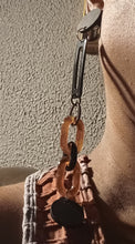Load image into Gallery viewer, Handmade avant garde clip on acrylic and wood earrings Kargo Fresh