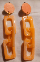 Load image into Gallery viewer, Handmade chunky acrylic chain clip on earrings Kargo Fresh