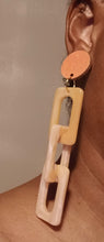 Load image into Gallery viewer, Handmade chunky acrylic chain clip on earrings Kargo Fresh